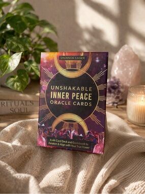 Unshakable Inner Peace Oracle Cards Deck + Guidebook Set